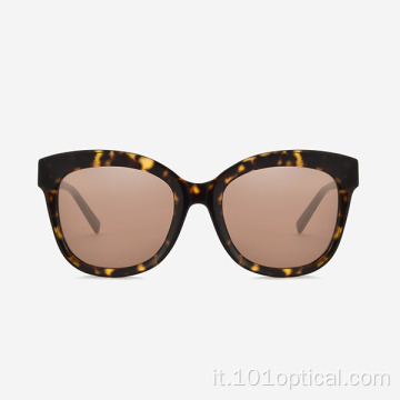 Occhiali da sole da donna in acetato con taglio smussato Cat Eye